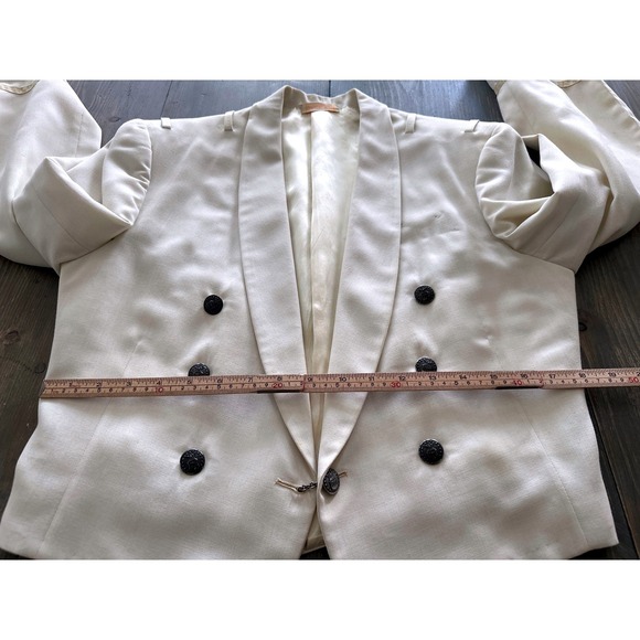 1970 US Air Force Officer Dress White Summer Uniform Coat Jacket Dinner USAF - Picture 6 of 12